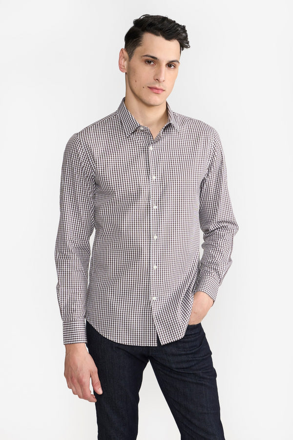 Brown Check Xander Men Shirt