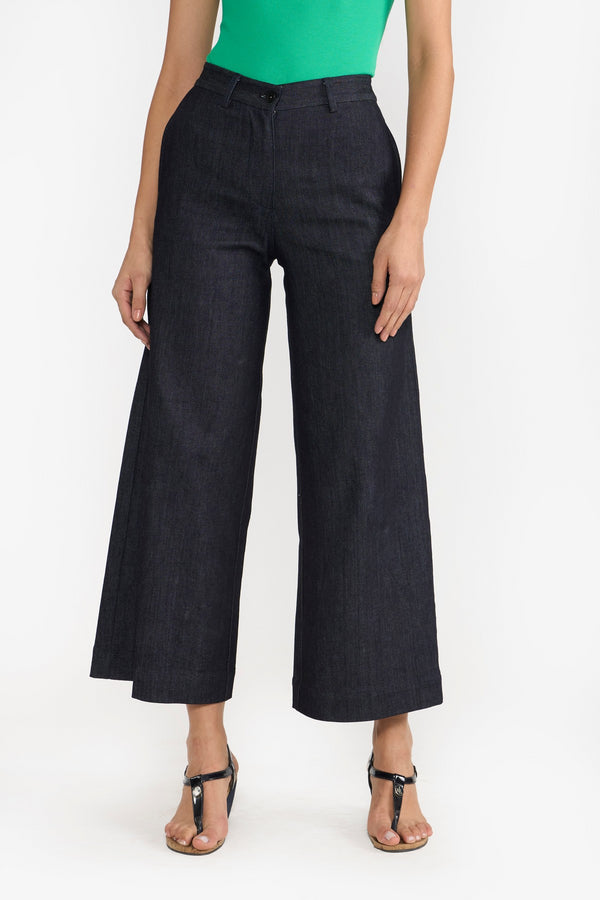 Navy Helena Womens Trousers & Denim