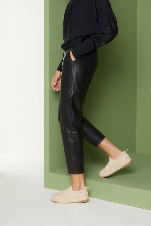 Black Kyra Leather Pant