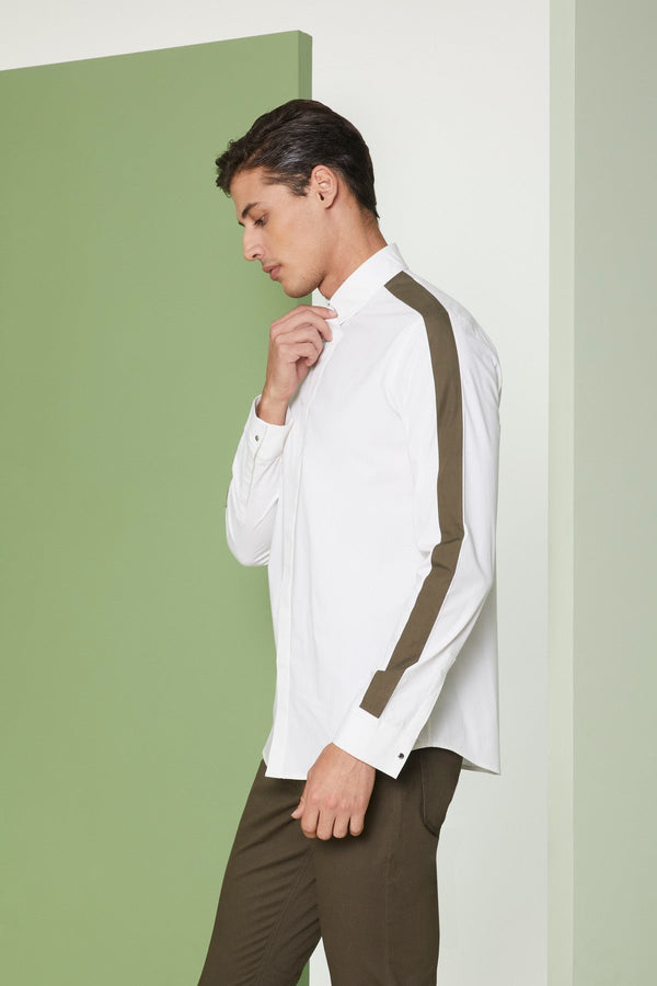 White-Olive Joss Shirt