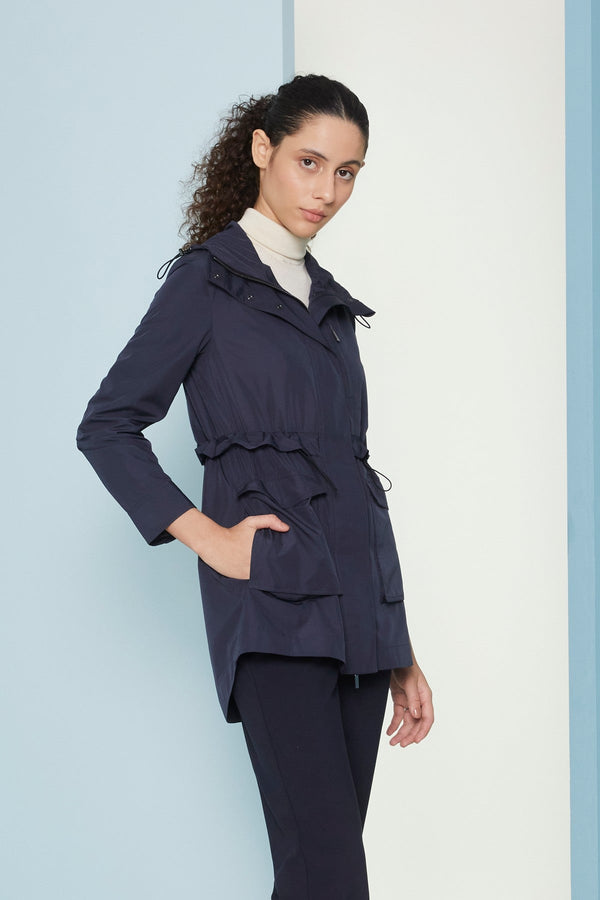 Navy Makena Fabric Jacket