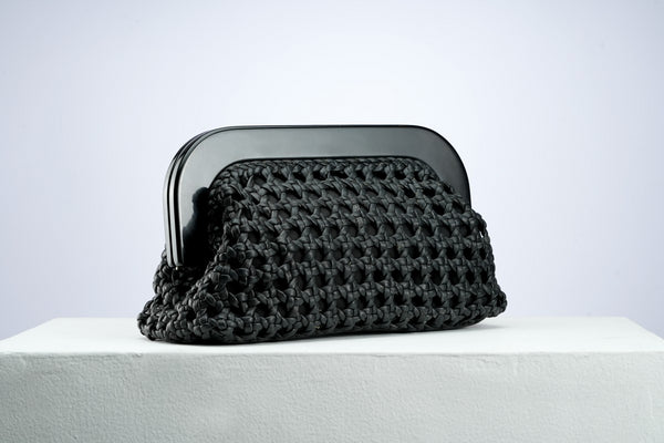 Black Serina Evening Clutch