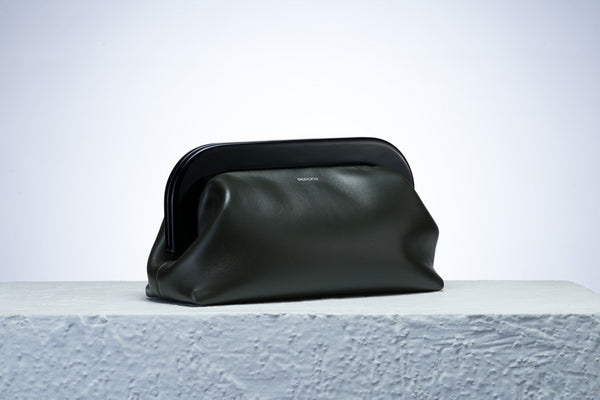 Dark Olive Sabrina Evening Clutch