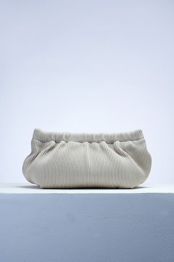 White Regina Evening Clutch/ Shoulder Bag