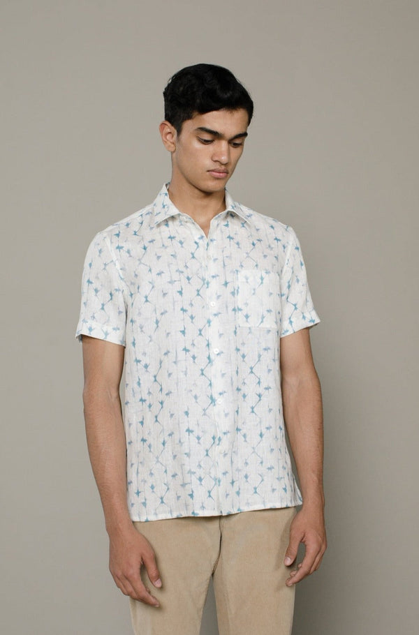 Teal Print Alvaro Printed Shirt