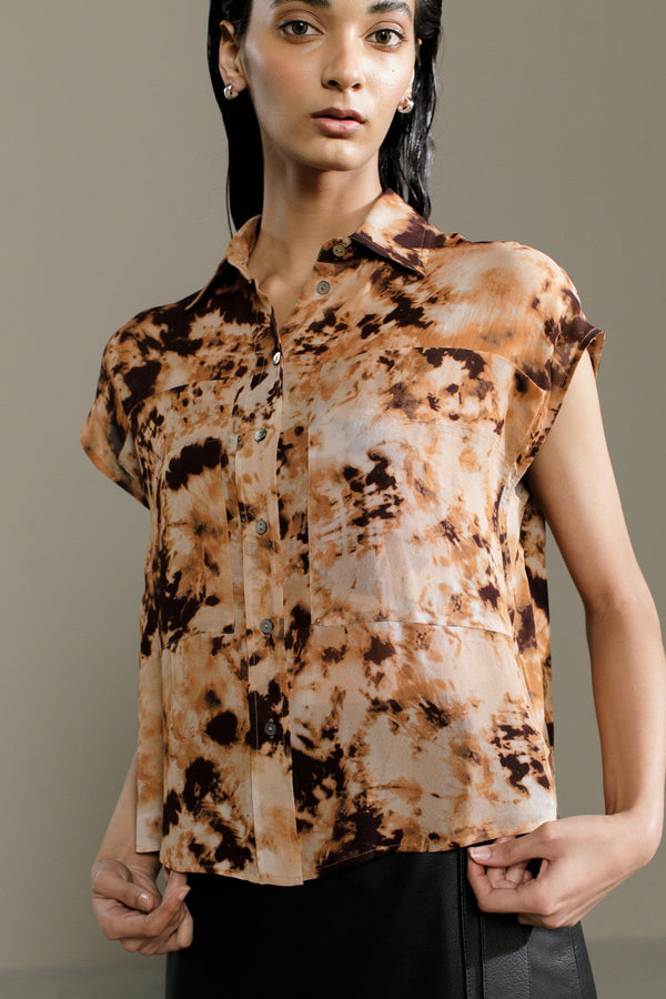 Brown Print Aniyah Top