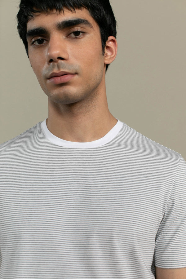 Grey-Stripe Keagan T-Shirt