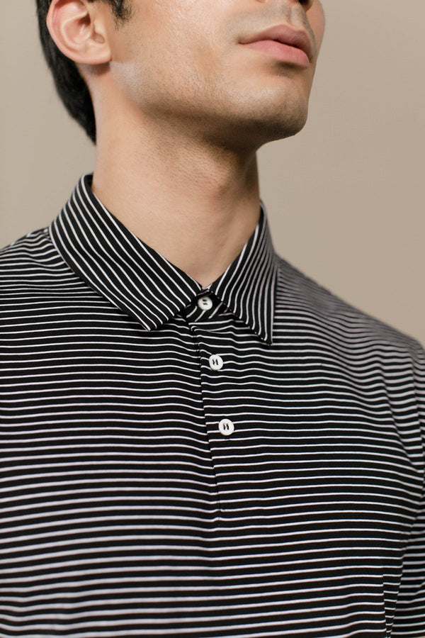 Black Stripe Pierce T-Shirt