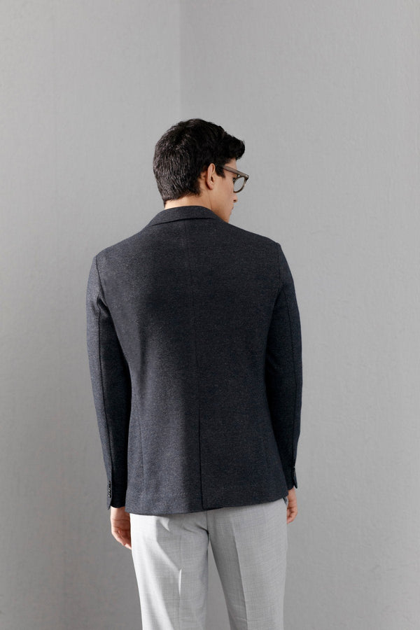 Navy Noren Knit Blazer