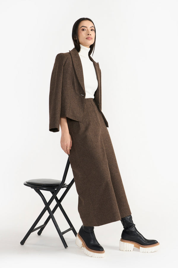 Brown Martha Blazer Wool Jacket