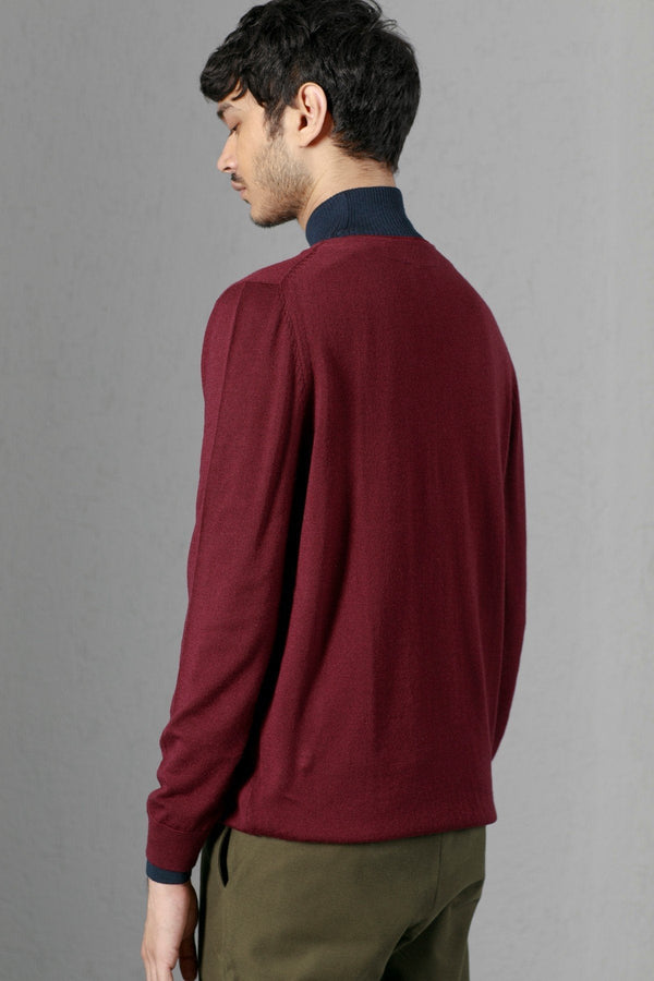 Wine Reyaan Cardigan